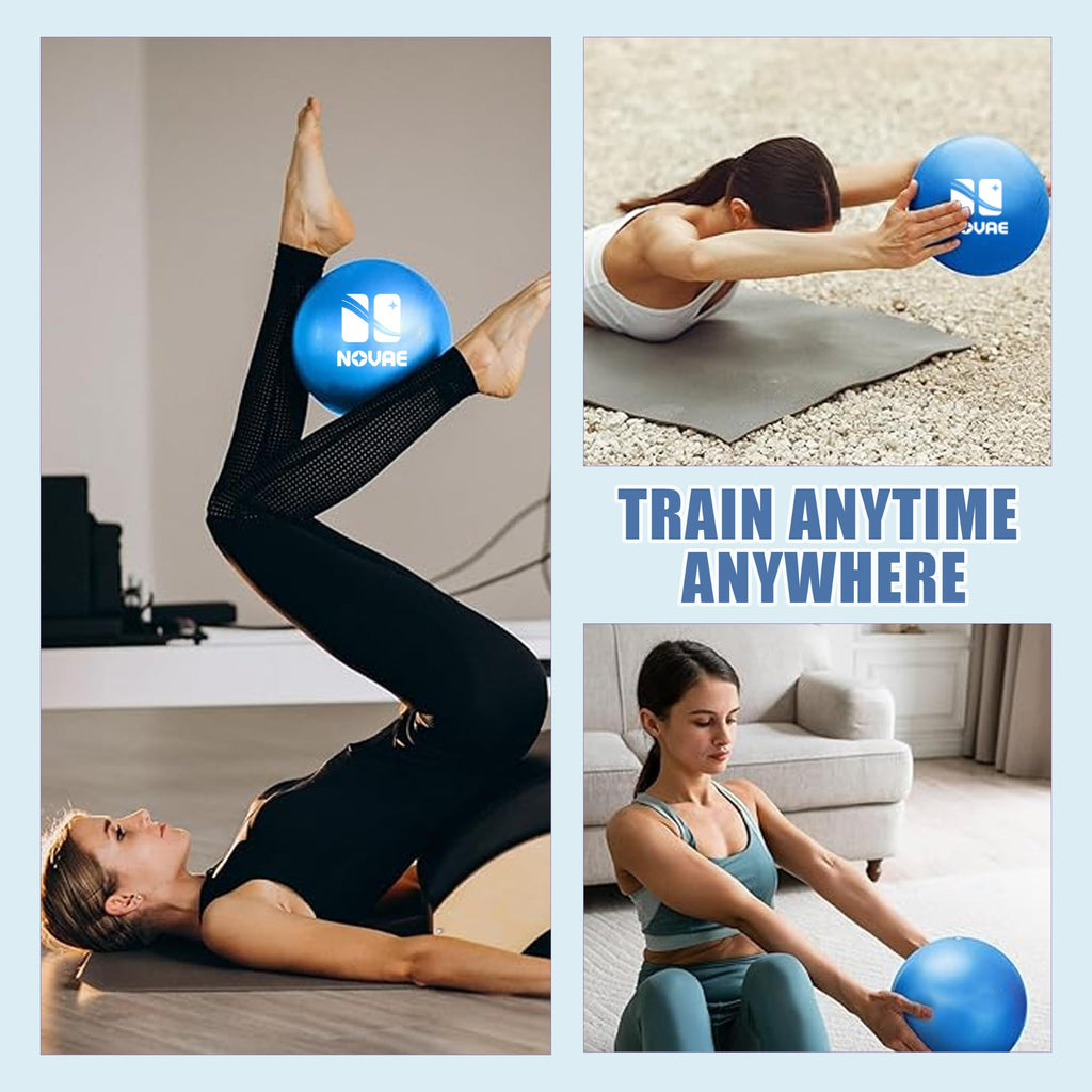 9-Inch Pilates Ball for Core, Balance & Stability - Light Blue