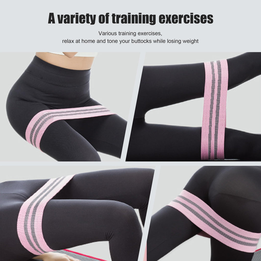 Resistance Bands Set (3 Levels) for Strength & Mobility - Light Gray/Gray/Black