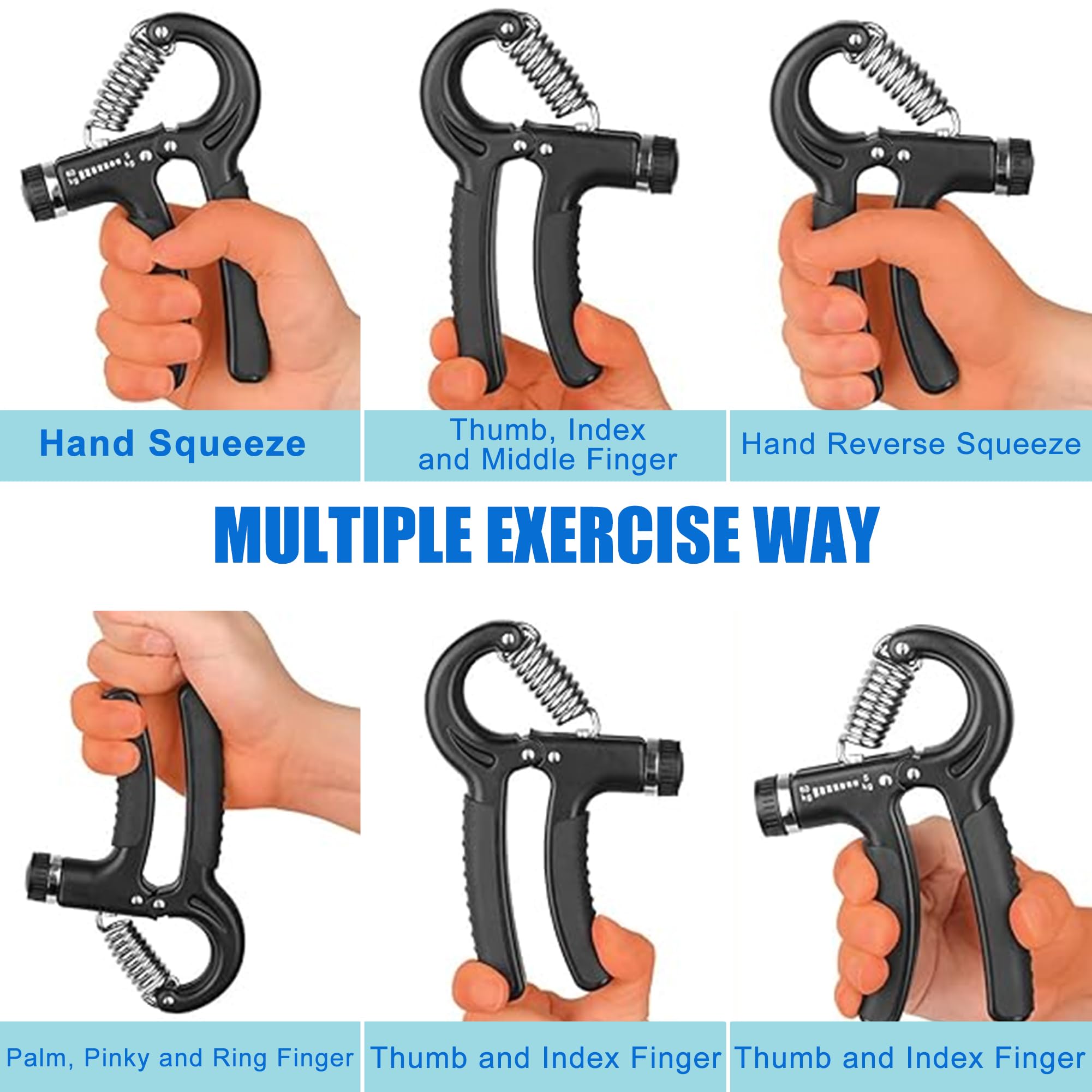 Adjustable Grip Strength Trainer (11–132 lbs) - 1 Piece