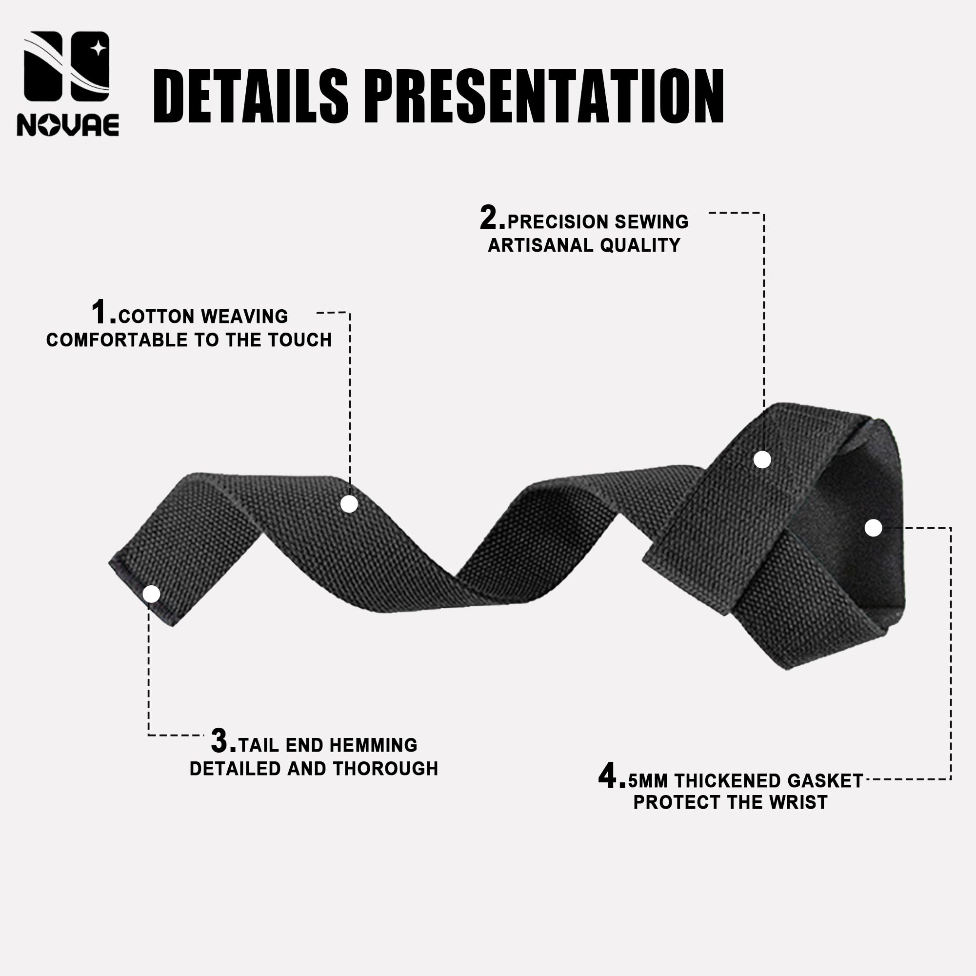 Padded Lifting Wrist Straps for Weightlifting & Deadlifts 18" Cotton