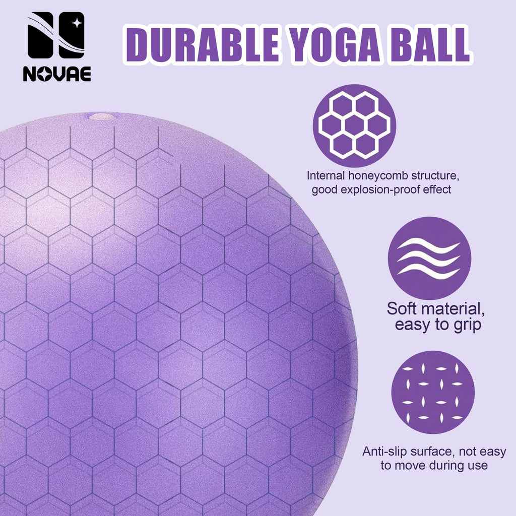 9-Inch Pilates Ball for Core, Balance & Stability - Purple