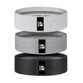 Resistance Bands Set (3 Levels) for Strength & Mobility - Light Gray/Gray/Black